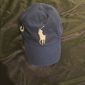 Polo by Ralph Lauren Navy Cap with Brown Strap